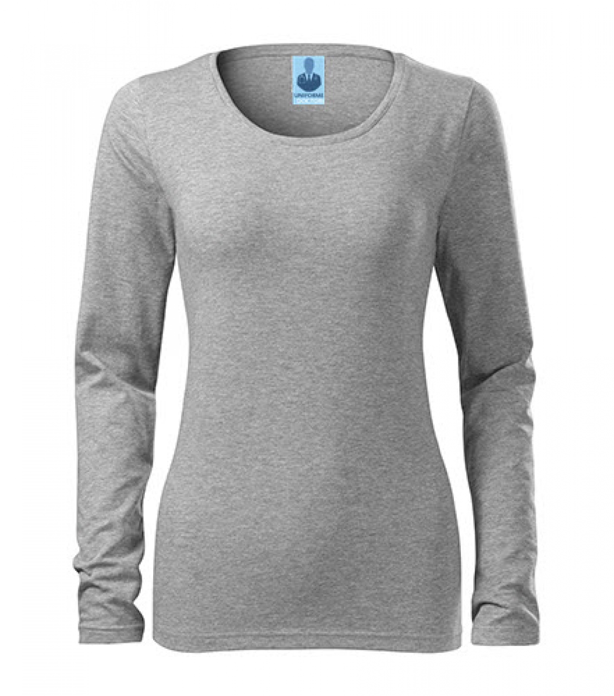 Uniforme medicale - Tricou medical, slim cu maneca lunga, bumbac 180g, dama
