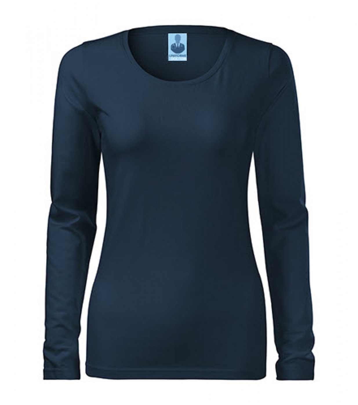 Uniforme medicale - Tricou medical, slim cu maneca lunga, bumbac 180g, dama