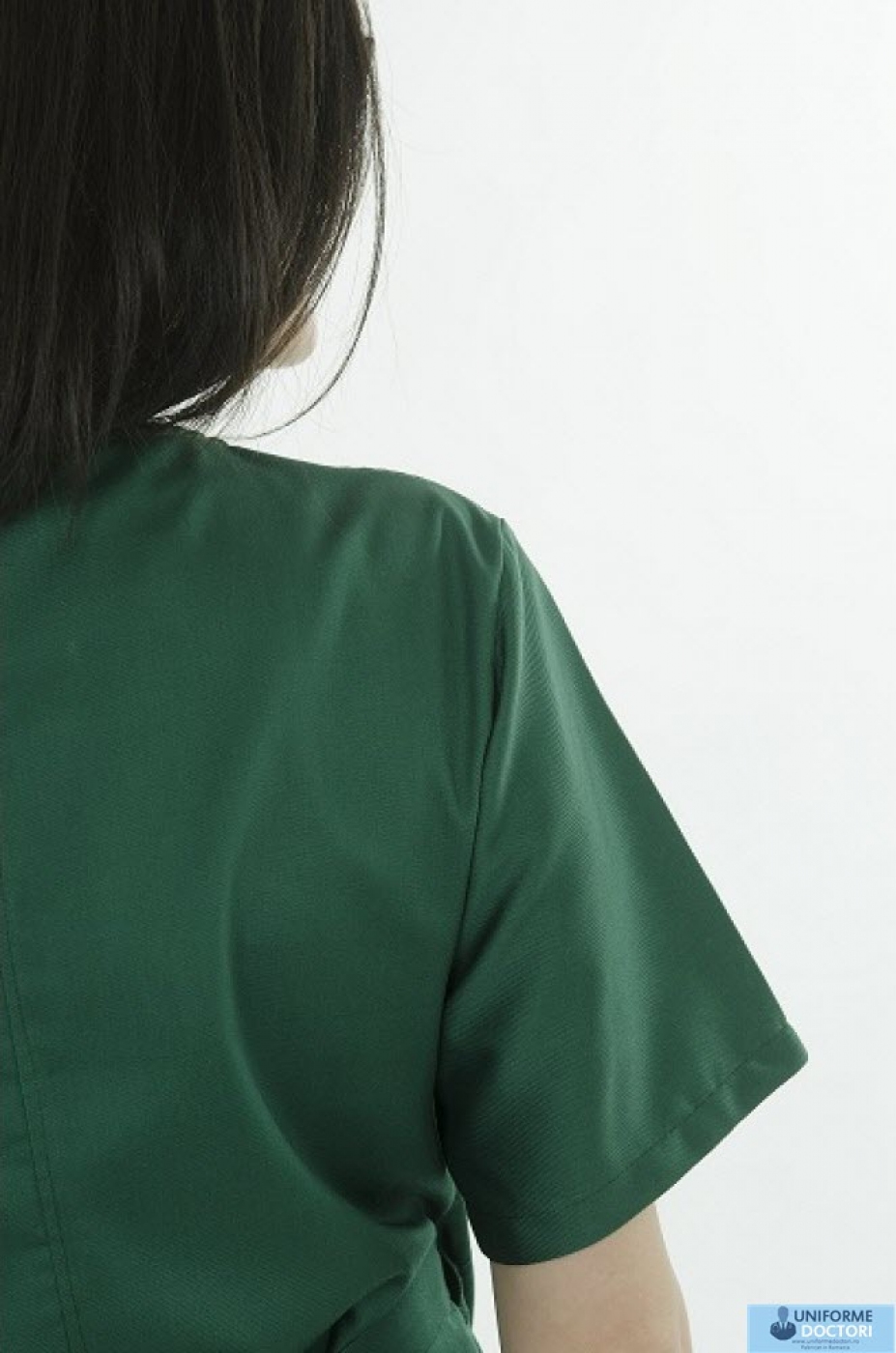 Uniforme medicale - Halat medical tip kimono, maneca scurta si cordon