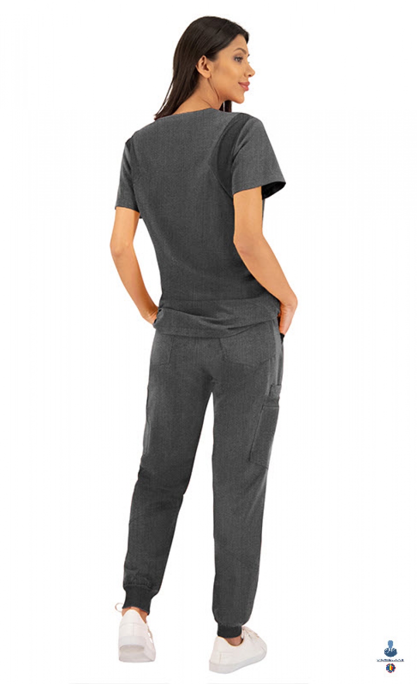 Halate medicale - Bluza medicala cu maneca scurta si achior asimetric