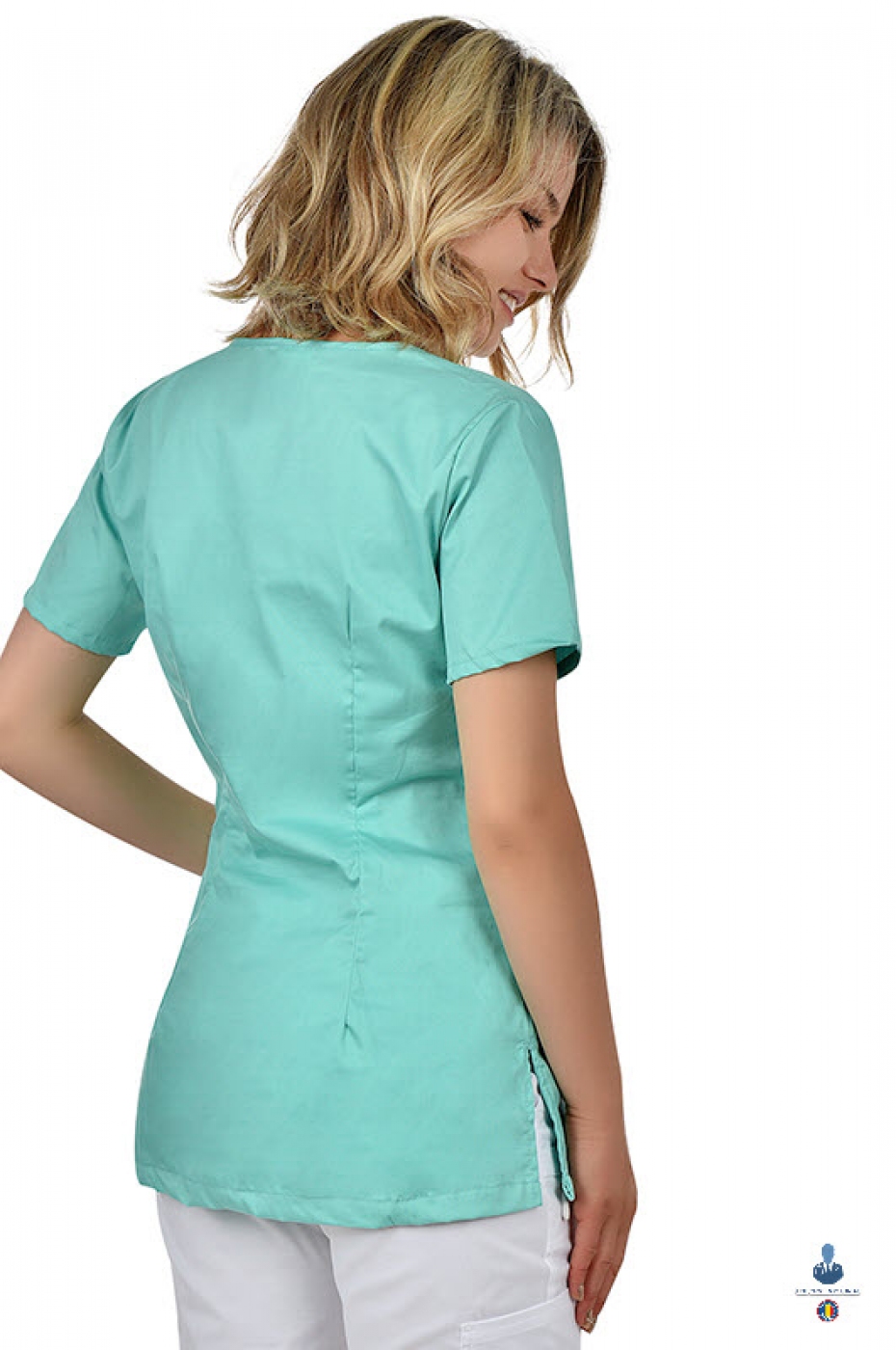 Halate medicale - Bluza medicala cu maneca scurta si achior larg in V
