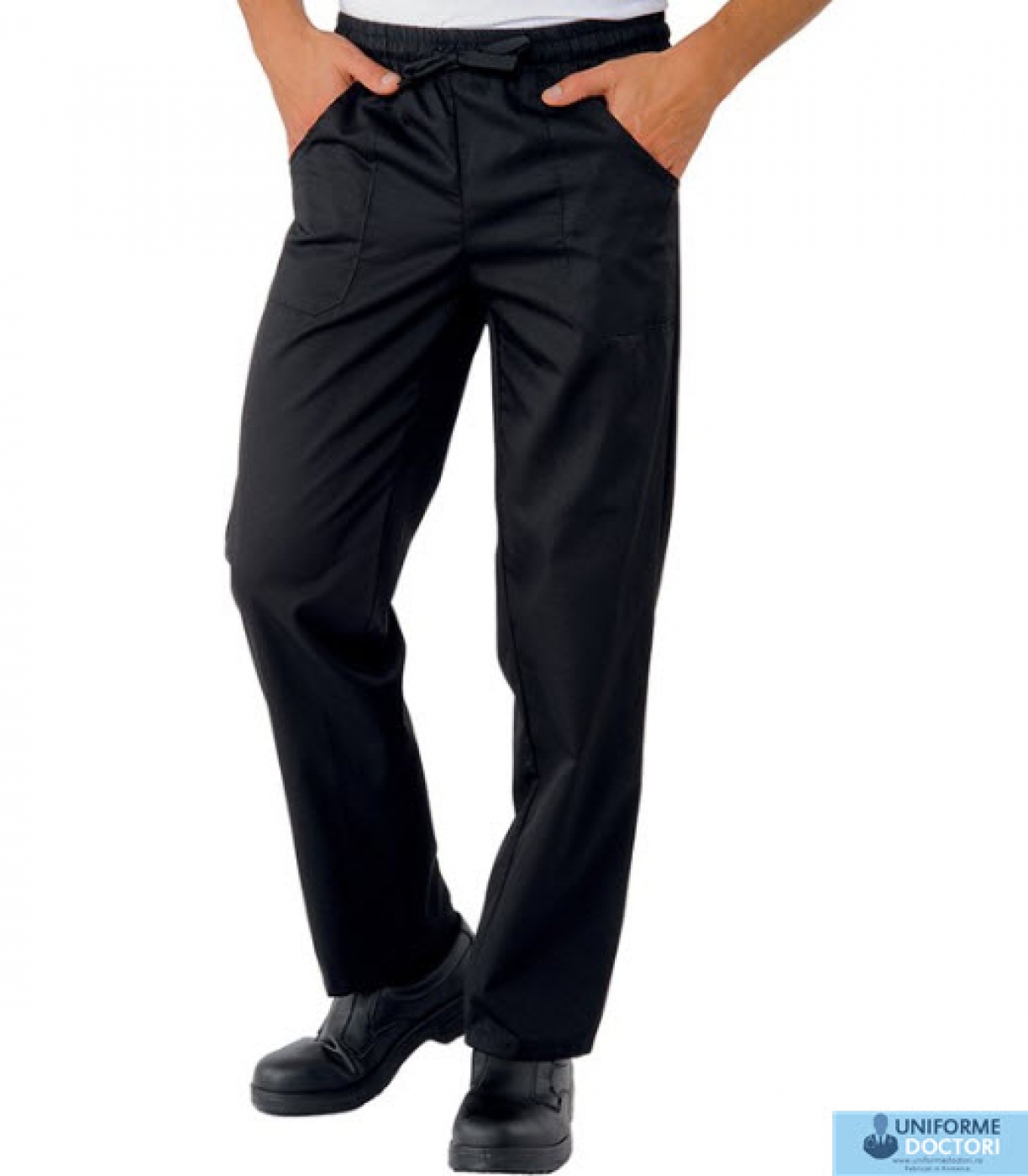 Uniforme medicale â€“ Pantalon medical, model clasic cu elastic, snur si buzunare