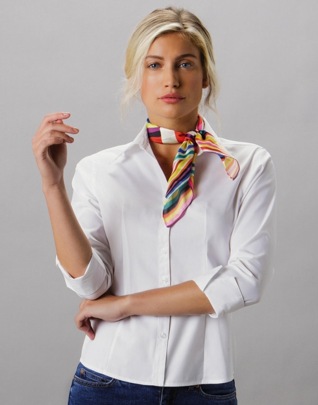 Uniforme SPA - Camasa receptioner, maneca 3/4, material oxford, de dama
