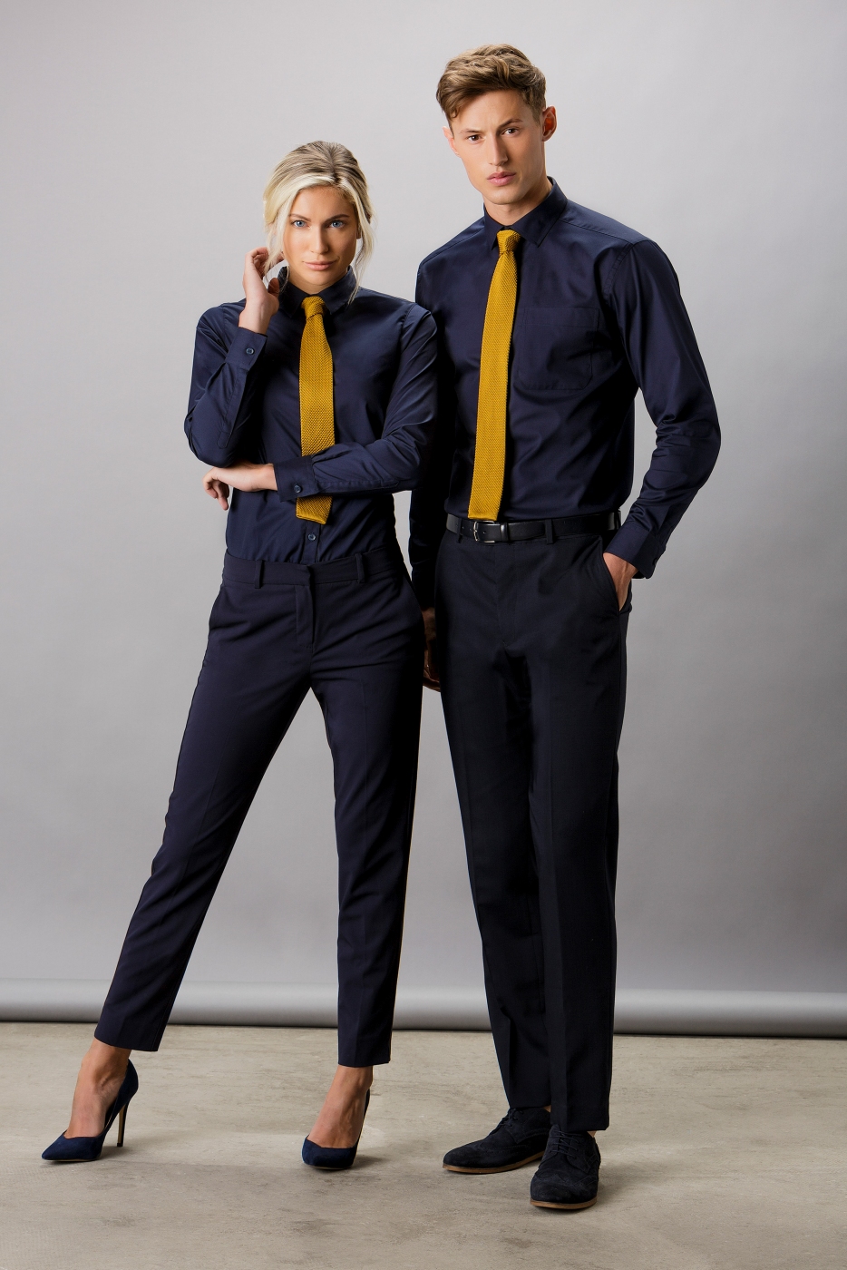 Uniforme SPA - Camasa receptioner, maneca lunga si guler scurt, poplin, de dama