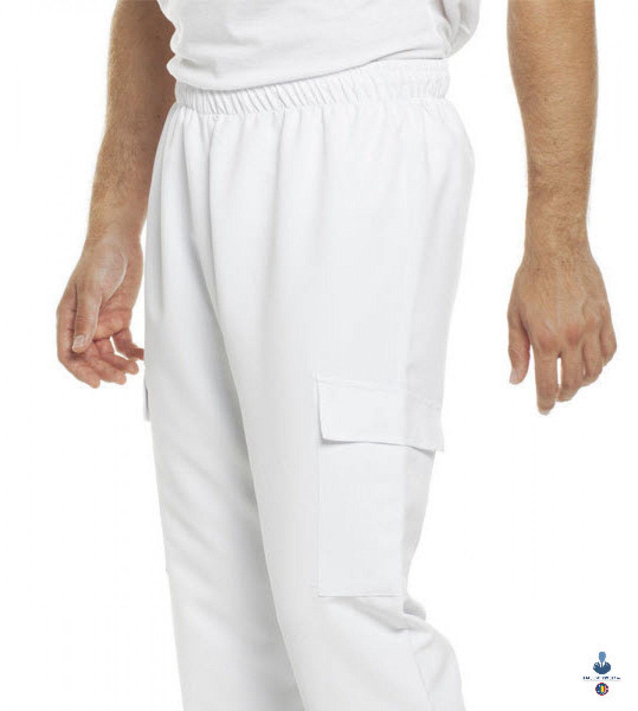 Uniforme medicale microfibra - Pantaloni medicali, slim-fit, buzunare, elastic si snur in talie
